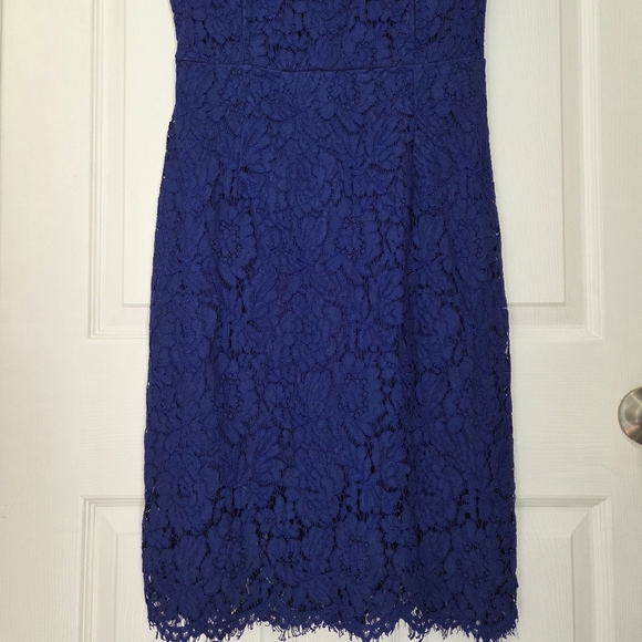 Unbranded Women Royal Blue Elegant Sleeveless Lace Cocktail Bodycon Dress Party - Picture 6 of 9